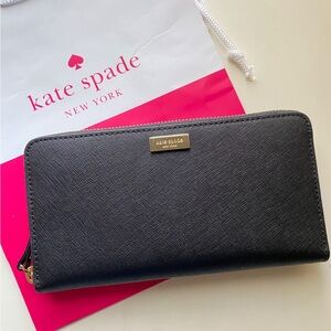 Kate spade zip around leather wallet